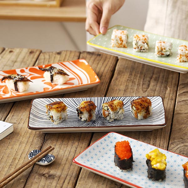 MGG 일본풍 직사각접시 생선 과일 초밥 오리엔탈 그릇